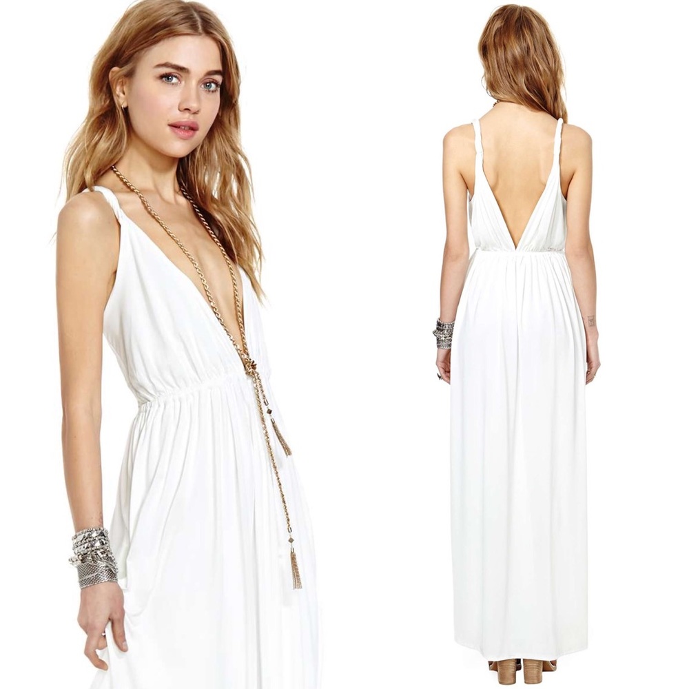 Beautiful Nasty Gal white goddess long dress